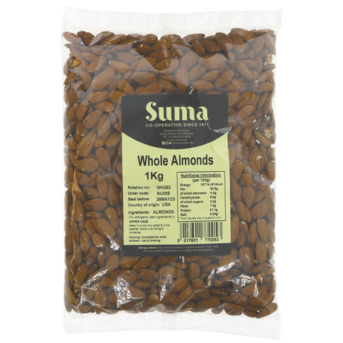 Suma Bagged Down Whole Almonds 1kg