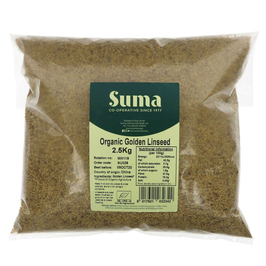 Suma Bagged Down Organic Golden Linseed 2.5 kg