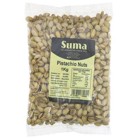 Suma Bagged Down Pistachio Nuts R/salted 1kg