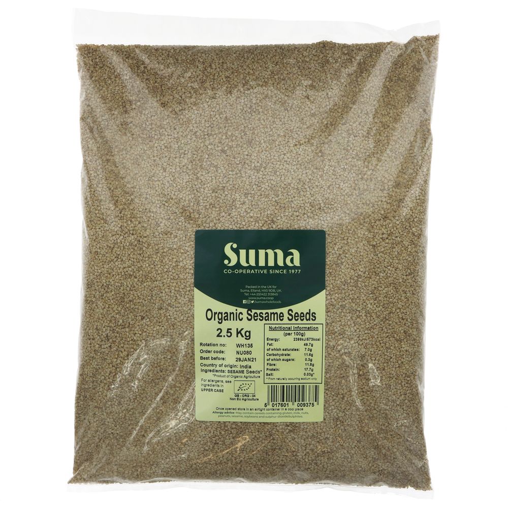 Suma Bagged Down - Organic Sesame Seeds 2.5Kg