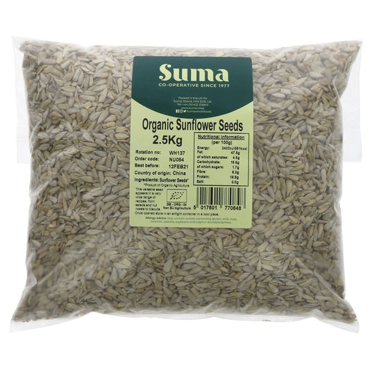 Suma Bagged Down Organic Sunflower Seeds 2.5kg
