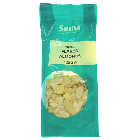 Suma Prepacks Organic Flaked Almonds 125g (Pack of 6)