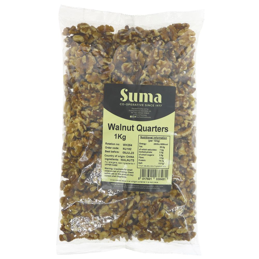 Suma Bagged Down Walnut Quarters 1kg