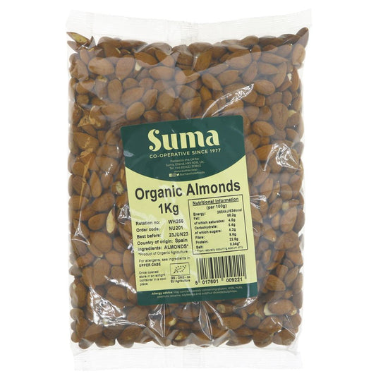 Suma Bagged Down Organic Almonds 1kg