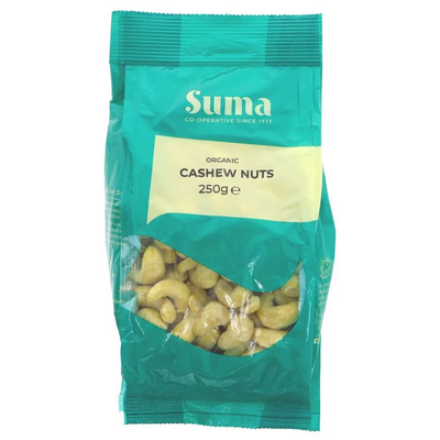 Suma Prepacks Cashews whole Organic 250g (Pack of 6)