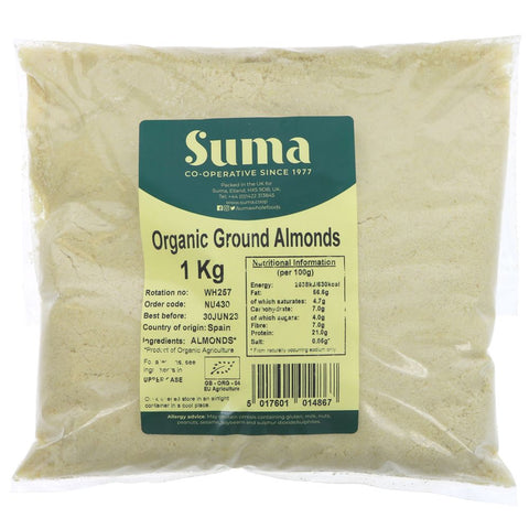 Suma Bagged Down Organic Ground Almonds 1kg