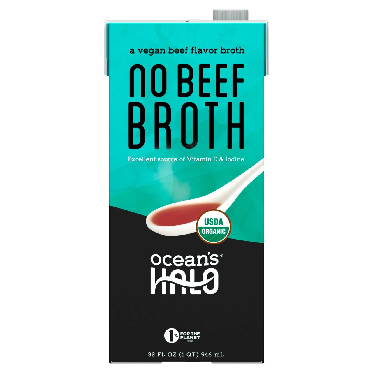 Ocean's Organic Halo No Beef Broth 946ml (Pack of 6)
