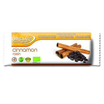 Organic Foodbars Food Bar CINNAMON RAISIN 50g (Pack of 12)