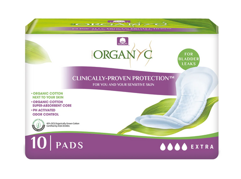 Organyc Light Incontinence - Maximum Pads 263g(Pack of 10)