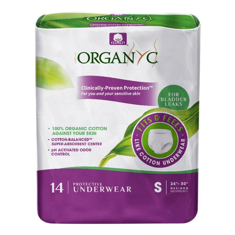 Organyc Light Incontinence - Underwear Small - 14 Units 585g (Pack of 4)