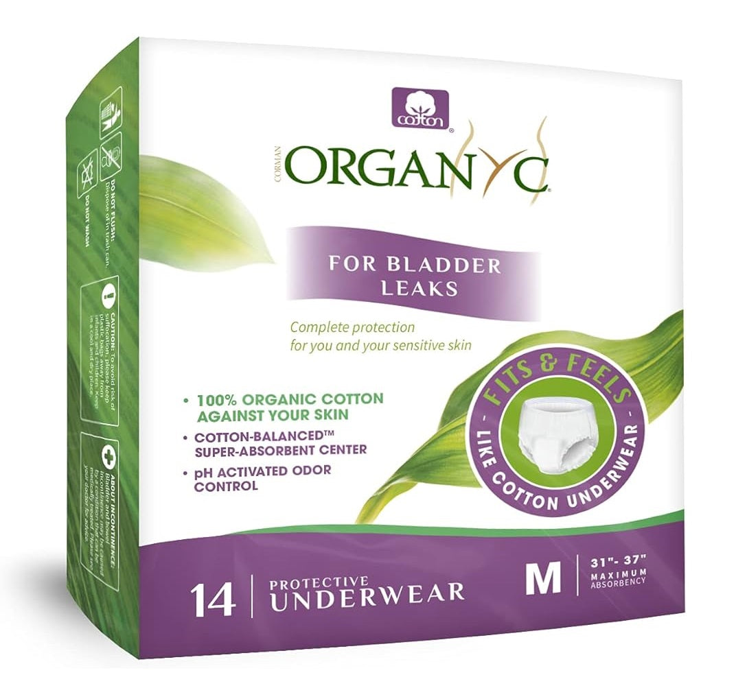 Organyc Light Incontinence - Underwear Medium - 14 Units 553g (Pack of 4)