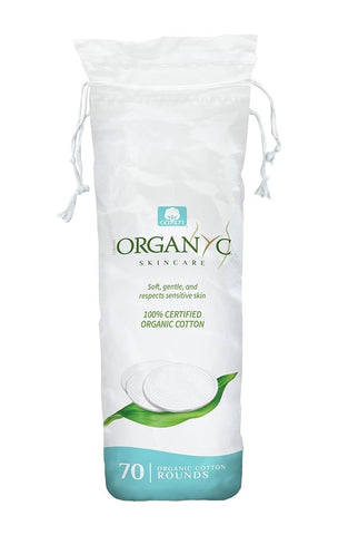 Organyc 100% Organic Cotton Pads (round) - 70 Pieces 38g (Pack of 12)