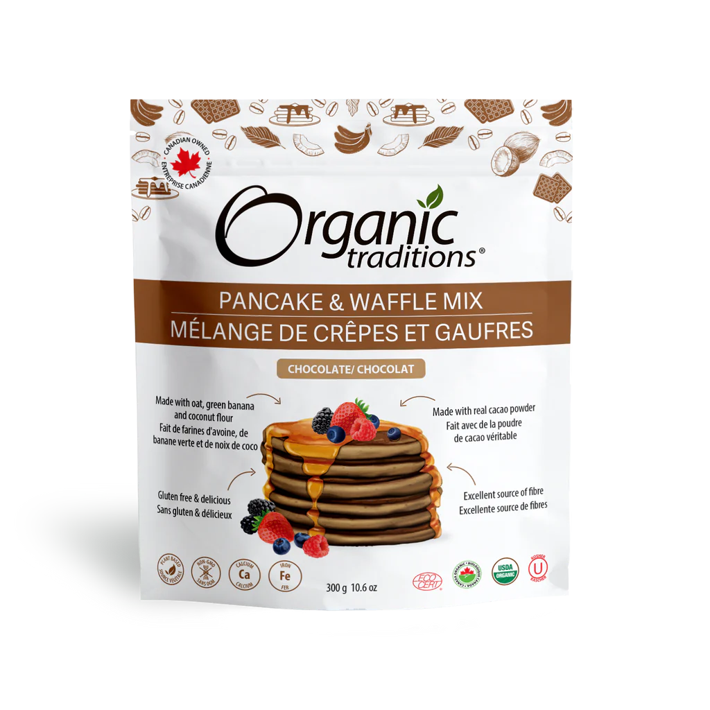 Organic Traditions Pancake & Waffle Mix Chocolate 300g (Pack of 6)