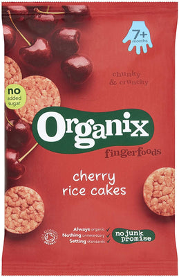 Organix Cherry Organic Baby Finger Food Rice Cakes 50g (Pack of 7)