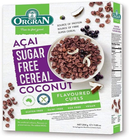 Orgran Sugar Free Acai & Coconut Cereal 200g