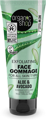 Organic Shop Exfoliating Face Gom A&A 75ml (Pack of 6)