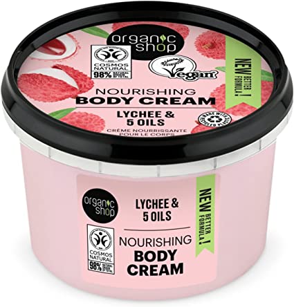 Organic Shop Nourishing BodyCream Lychee 250ml (Pack of 6)