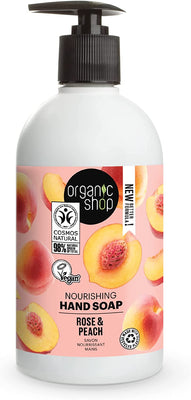 Organic Shop Nourishing HandSoap R&P 500ml (Pack of 6)