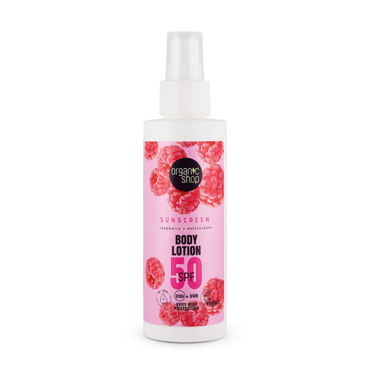 Organic Shop Sunscreen Body Lotion SPF 50 150ml (Pack of 8)