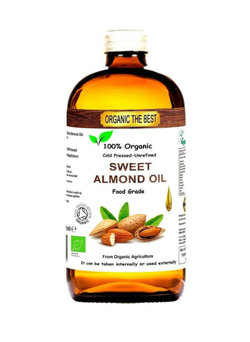 Organic The Best Sweet Almond Oil Cold Pressed Unrefined Certified 240ml