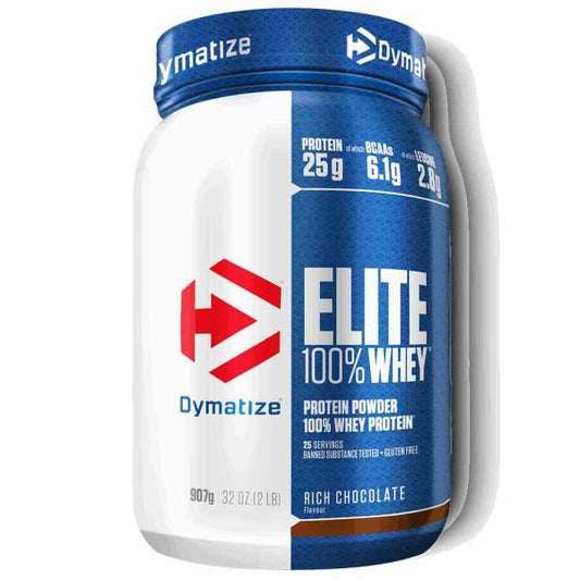Dymatize Elite 100% Whey Protein, Rich Chocolate - 907g