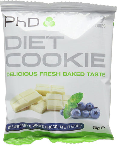 PhD Diet Cookie, Blueberry & White Chocolate - 12 cookies