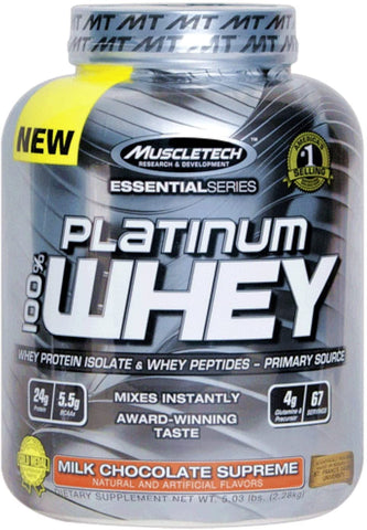 MuscleTech Platinum 100% Whey, Milk Chocolate Supreme - 2280g