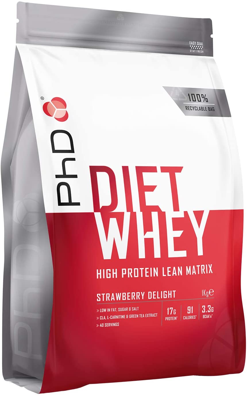 PhD Diet Whey, Strawberry Delight - 1000g