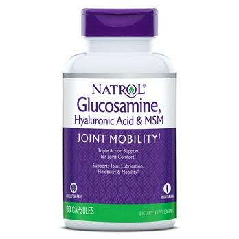 Natrol Glucosamine, Hyaluronic Acid & MSM - 90 caps