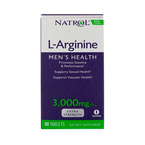 Natrol L-Arginine, 3000mg - 90 tabs