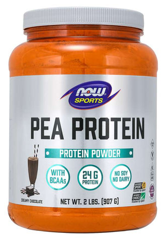 NOW Foods Pea Protein, Dutch Chocolate - 907g
