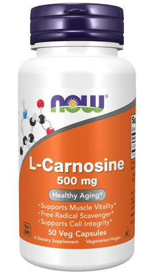 NOW Foods L-Carnosine, 500mg - 50 vcaps
