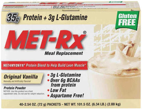 MET-Rx Original Meal Replacement, Original Vanilla - 40 packets