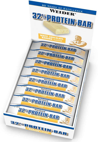 Weider 32% Protein Bar, White Chocolate Banana - 24 bars