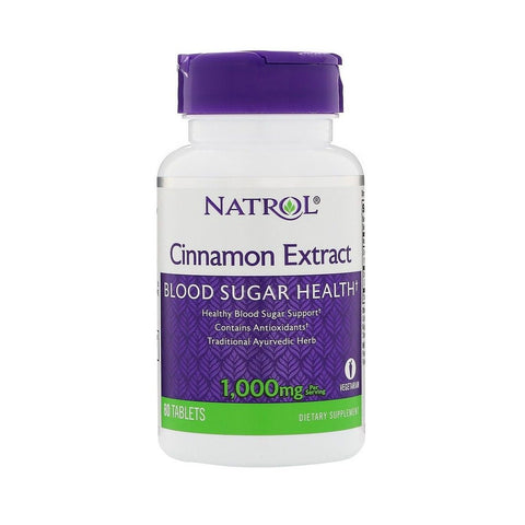 Natrol Cinnamon Extract, 1000mg - 80 tabs