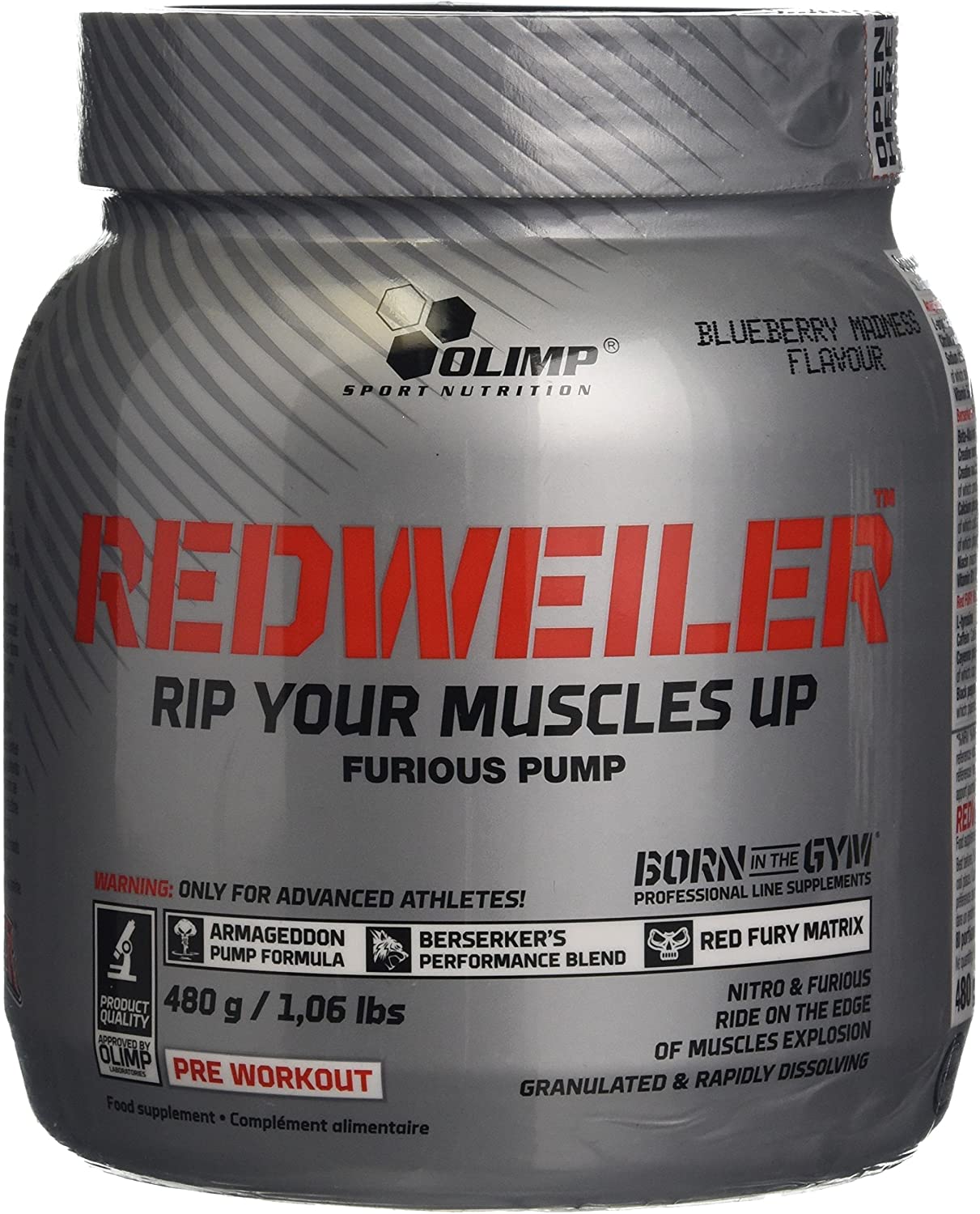 Olimp Nutrition RedWeiler, Blueberry Madness - 480g