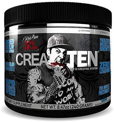 5% Nutrition Crea-TEN, Blue Raspberry - 249g