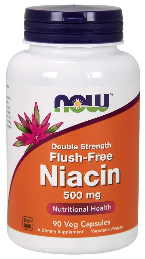 NOW Foods Niacin Flush-Free, 500mg (Double Strength) - 90 vcaps