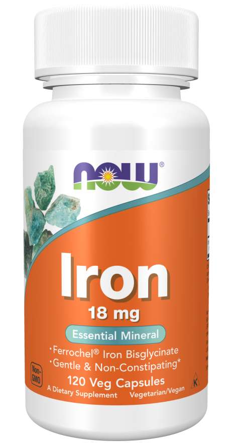 NOW Foods Iron, 18mg - 120 vcaps