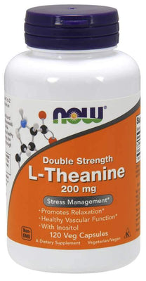 NOW Foods L-Theanine with Inositol, 200mg - 120 vcaps