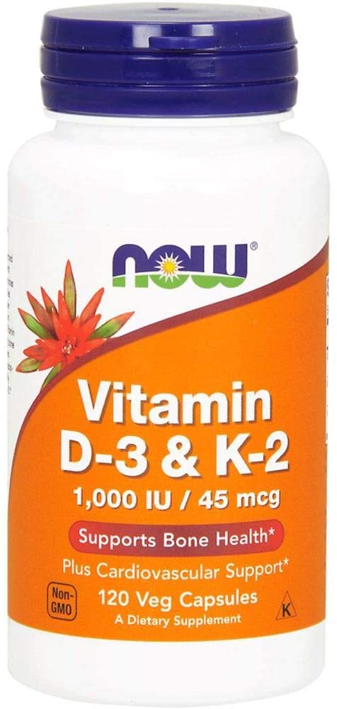 NOW Foods Vitamin D-3 & K-2 - 120vcaps
