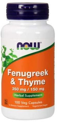 NOW Foods Fenugreek & Thyme - 100 vcaps