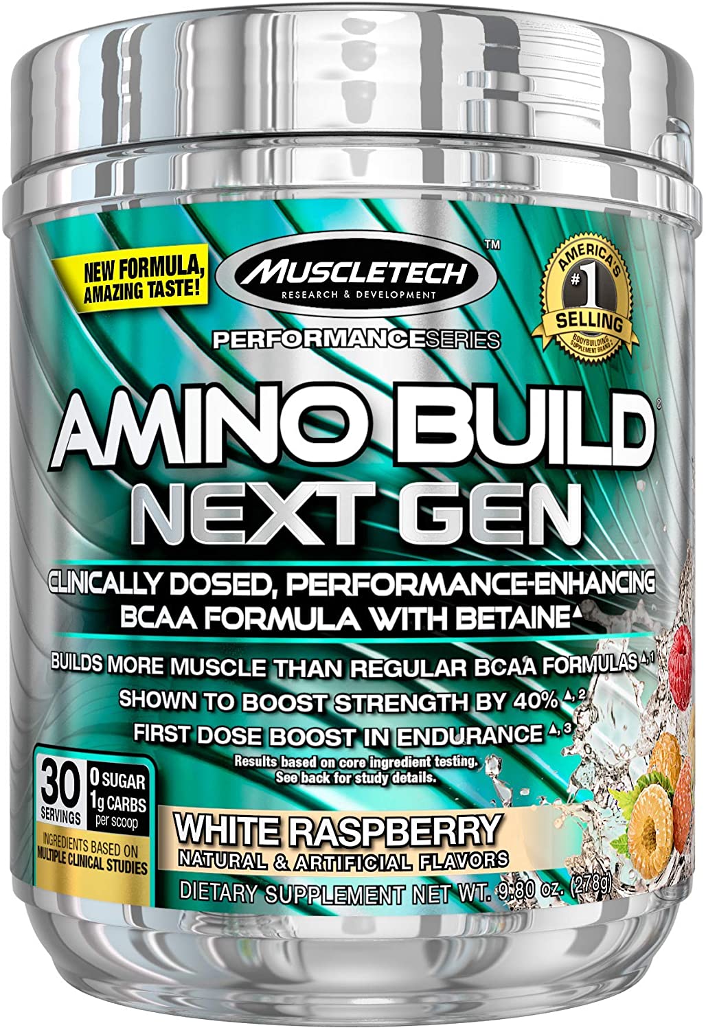 MuscleTech Amino Build - Next Gen, White Raspberry - 278g