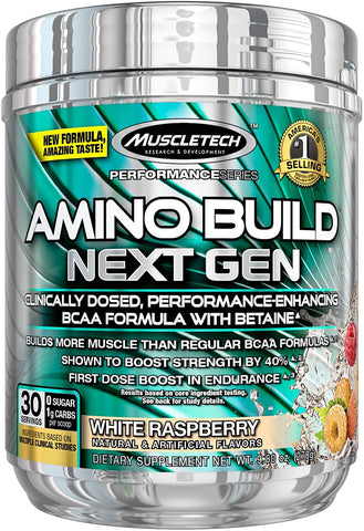MuscleTech Amino Build - Next Gen, White Raspberry - 278g