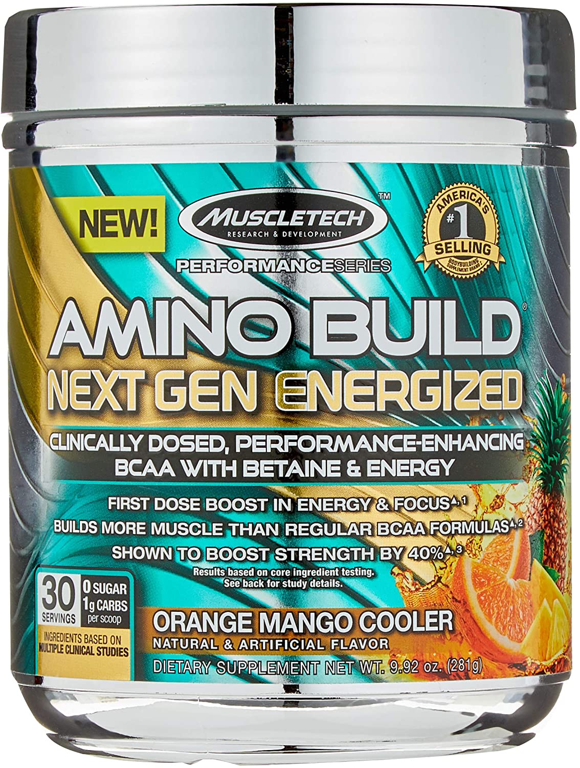 MuscleTech Amino Build - Next Gen Energized, Orange Mango - 281g