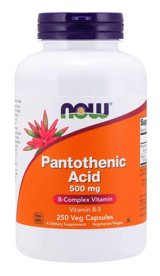 NOW Foods Pantothenic Acid, 500mg - 250 caps