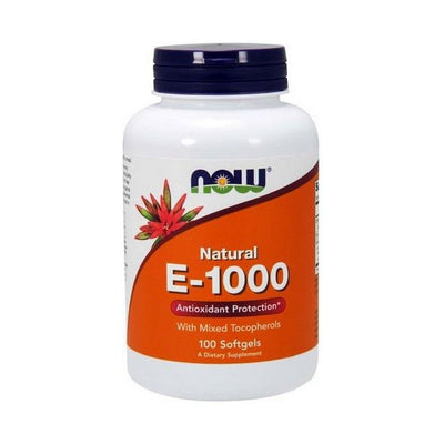 NOW Foods Vitamin E-1000 - Natural (Mixed Tocopherols) - 100 softgels