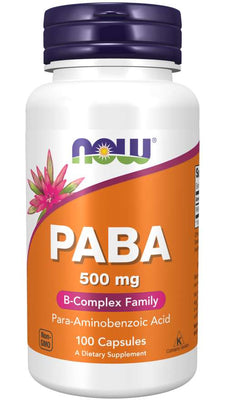 NOW Foods PABA, 500mg - 100 caps
