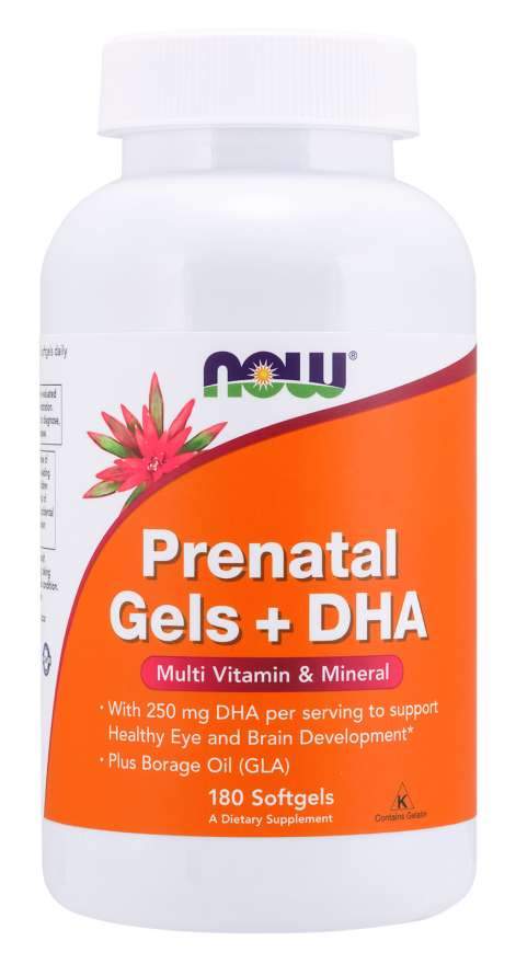 NOW Foods Prenatal Gels + DHA - 180 softgels