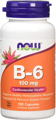 NOW Foods Vitamin B-6, 100mg - 100 caps